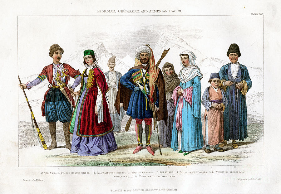 Georgian, Circassian, and Armenian costumes